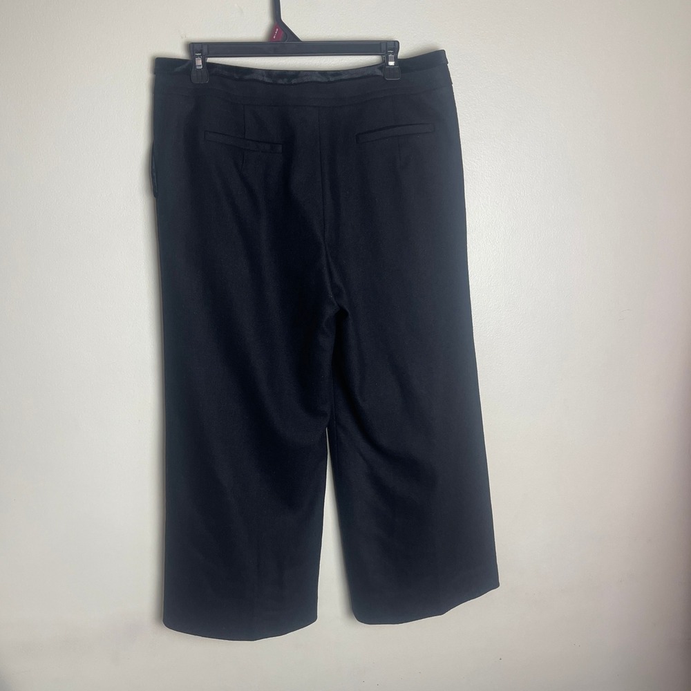 Yarn Korean Brand Black Wide Leg Trousers Velvet Trim Size 88 Large - Picture 5 of 13